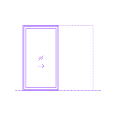 Buildings Sliding Doors Multi Slide Door Pocket 1 Panel Contour Svg Vector, Free Vectors File